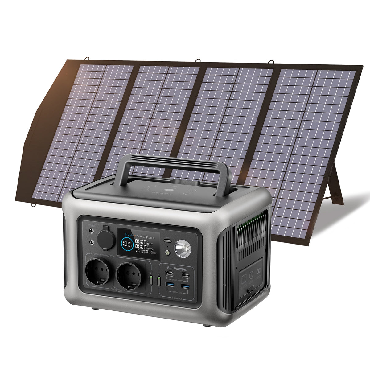 ALLPOWERS R600 Portable Power Station with Solar Panel