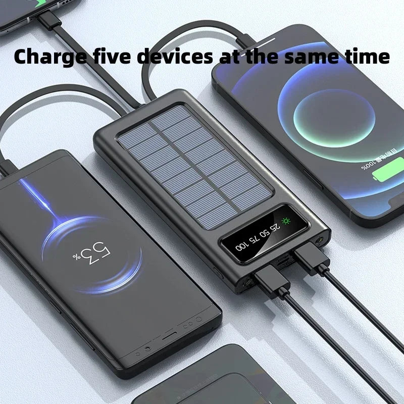 Ultra-Large Capacity Solar Charging Power Bank - 200000mAh