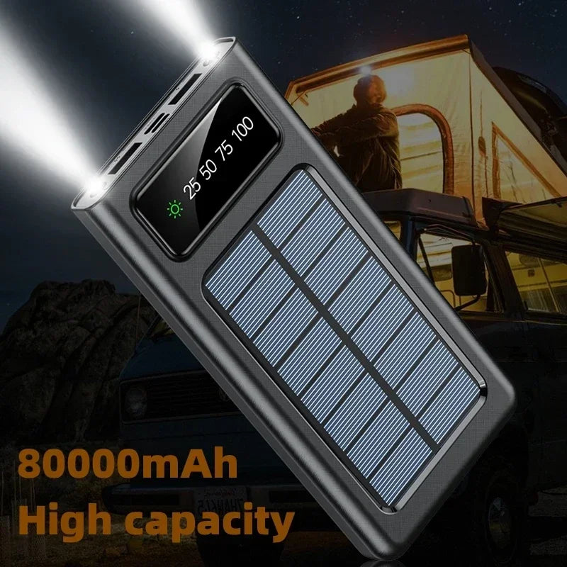 Ultra-Large Capacity Solar Charging Power Bank - 200000mAh