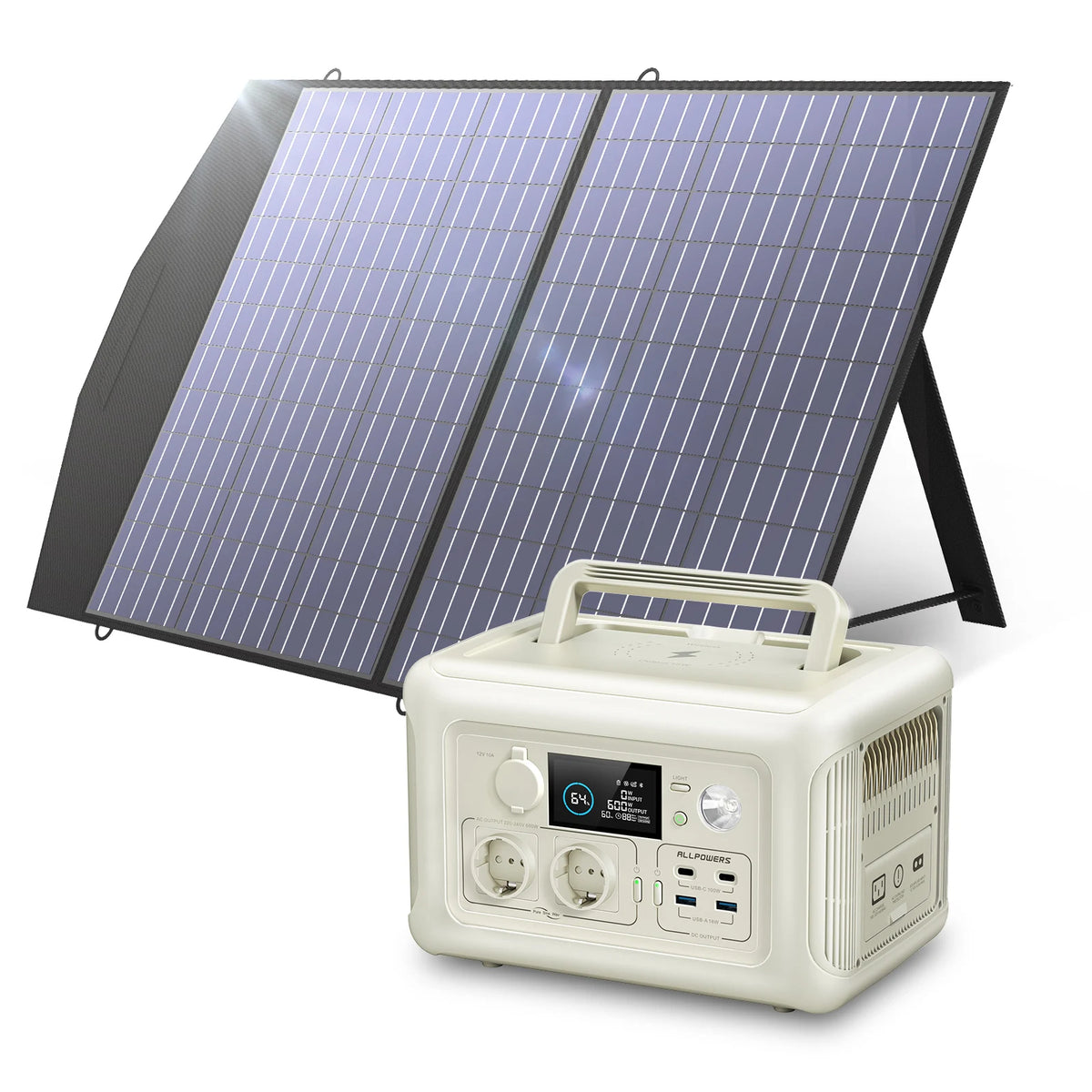 ALLPOWERS R600 Portable Power Station with Solar Panel