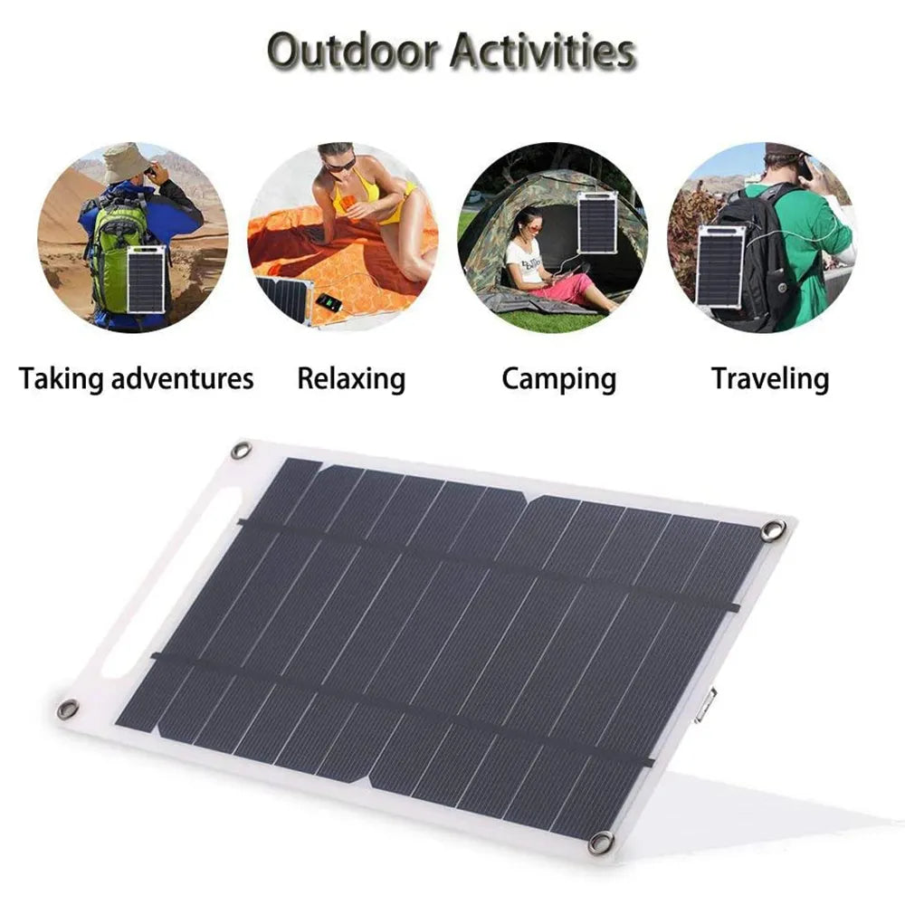 30W Portable Solar Panel with USB Power Bank